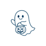 A ghost holding a pumpkin icon