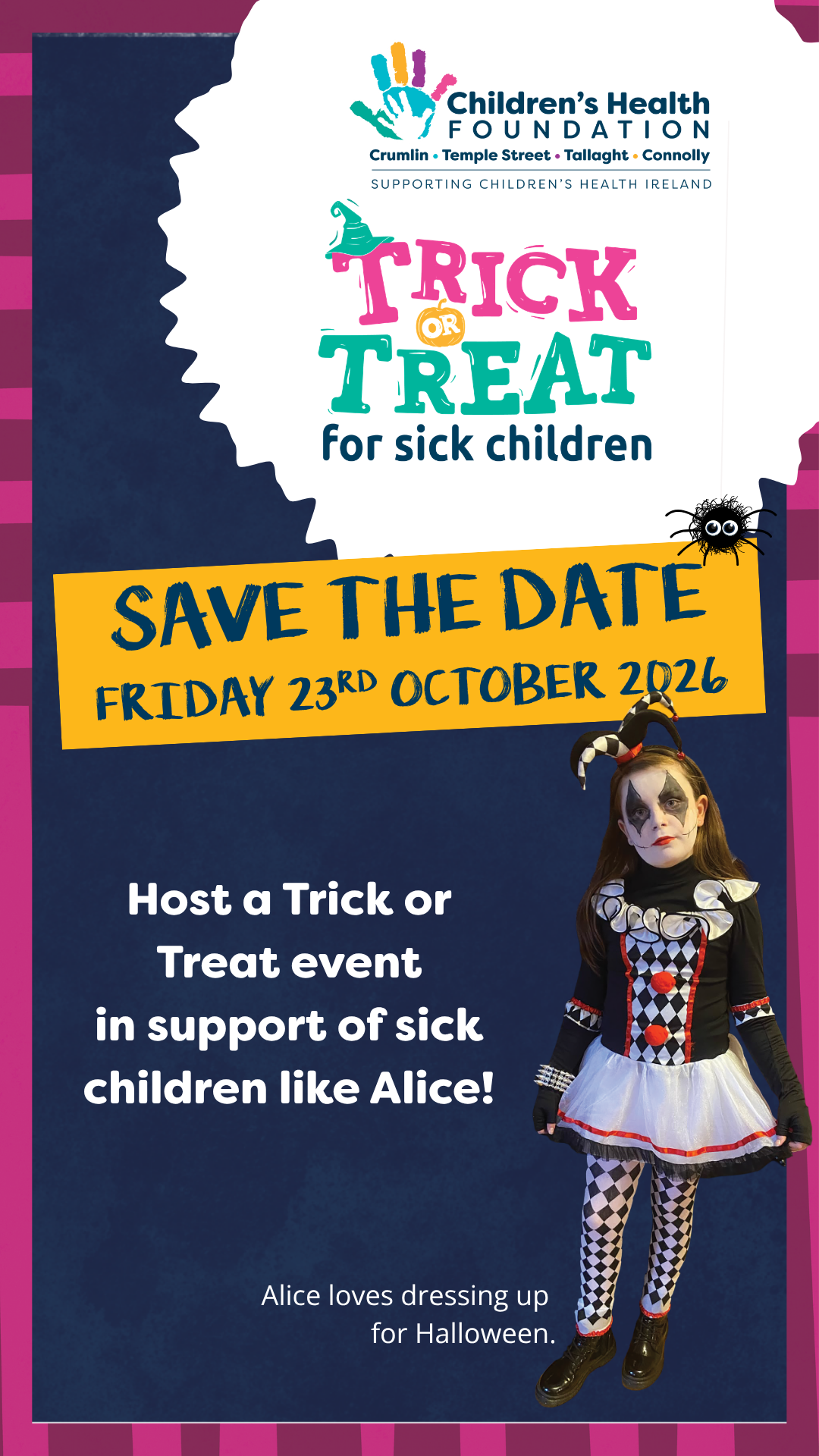 Trick or Treat for sick children – Friday 23rd October 2026