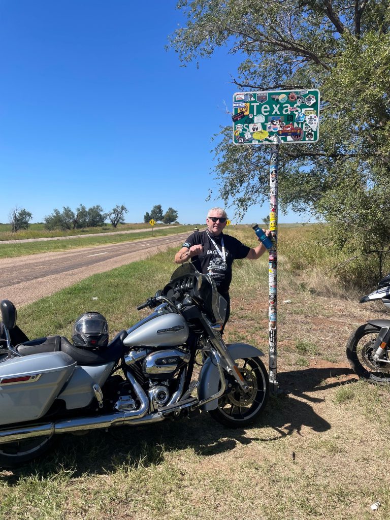 Eugene Lynes in Texas on the 2024 Route 66 for Children's Health Foundation
