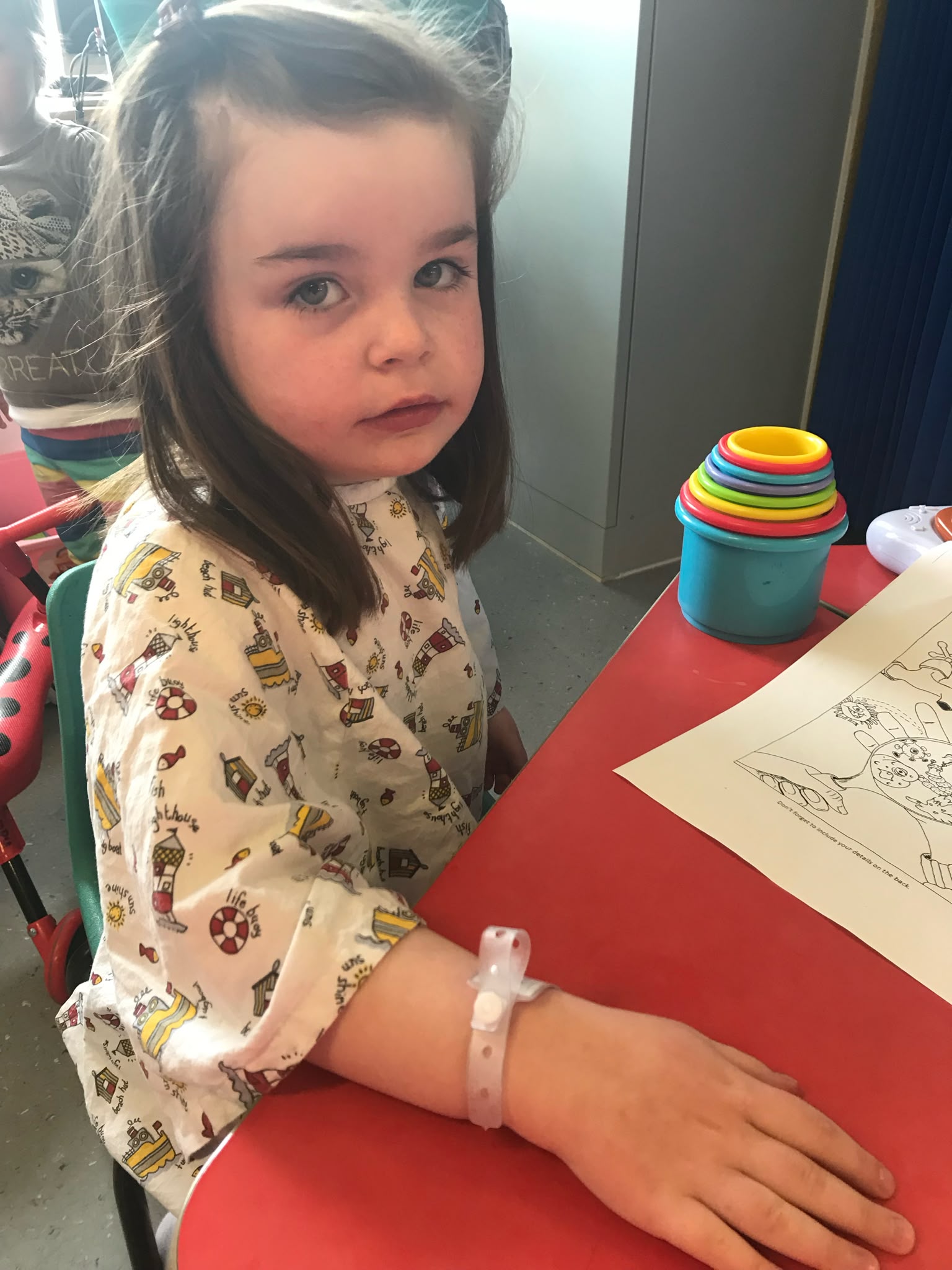 Alice during a hospital visit