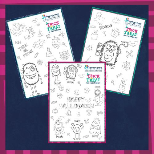 Trick or Treat colouring sheet